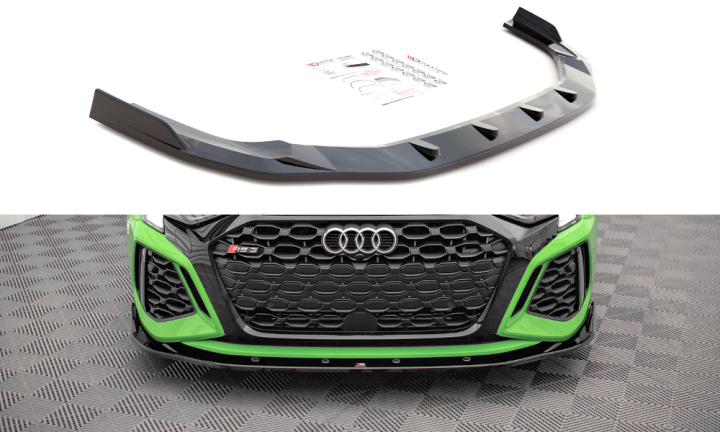 var-AU-RS3-8Y-S-FD2T Audi RS3 8Y 2020+ Frontsplitter V.2 Maxton Design 