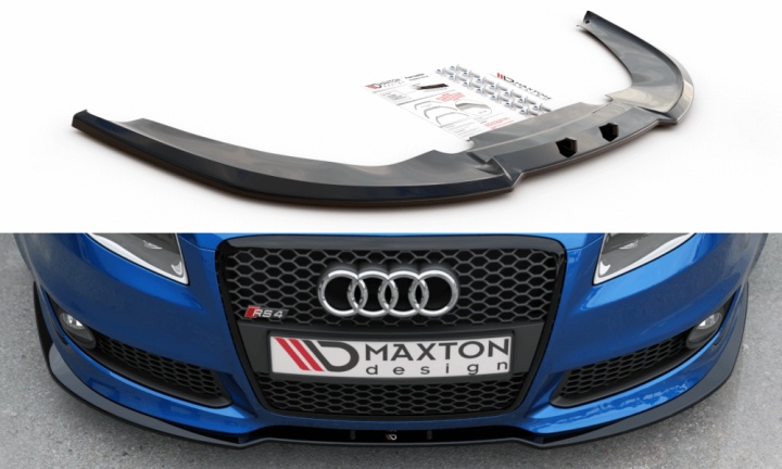 var-AU-RS4-B7-FD2T Audi RS4 B7 2006-2008 Frontsplitter V.2 Maxton Design 