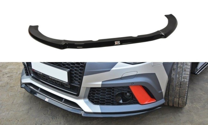 var-AU-RS6-C7-FD2T Audi RS6 C7 2013-2017 Front Splitter V.2 Maxton Design 