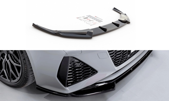 var-AU-RS6-C8-FD1T Audi RS6 C8 2019+ Frontsplitter V.1 Maxton Design 