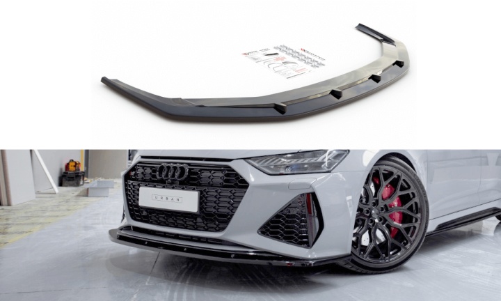 var-AU-RS6-C8-FD2T Audi RS6 C8 2019+ Frontsplitter V.2 Maxton Design 