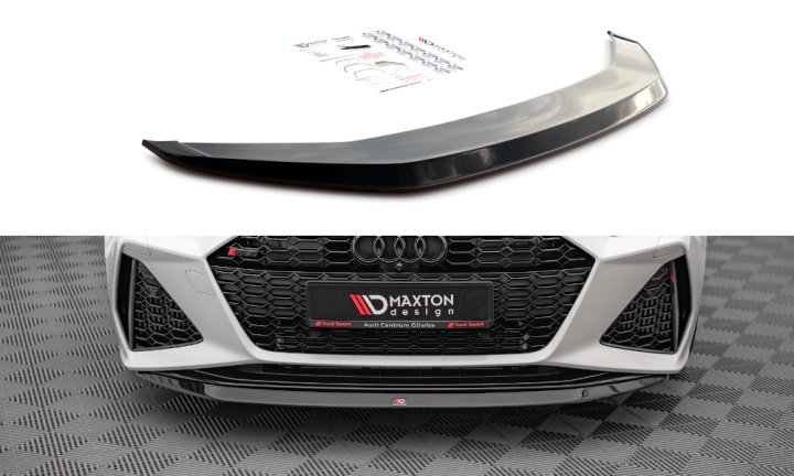 var-AU-RS6-C8-FD3T Audi RS6 C8 2019+ Frontsplitter V.3 Maxton Design 