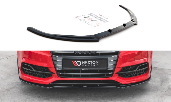 var-AU-S3-3-S-FD1T Audi A3 S-Line / S3 8V 2013-2016 Frontsplitter V.2 Maxton Design 