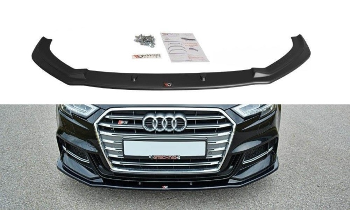 var-AU-S3-3F-FD1T Audi S3 / S-Line 8V 2016-2020 Frontsplitter V.1 (Facelift) Maxton Design 