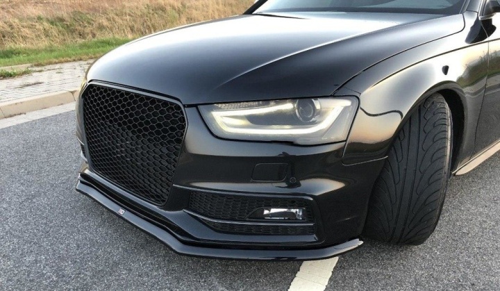 var-AU-S4-B8F-FD1T Audi S4 / A4 S-Line B8 2012-2015 Frontsplitter V.1 Maxton Design 