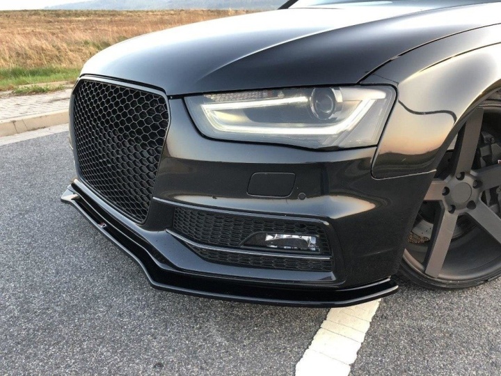 var-AU-S4-B8F-FD2T Audi S4 / A4 S-Line B8 2012-2015 Frontsplitter V.2 Maxton Design 