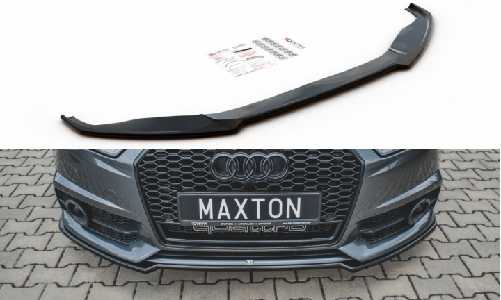 var-AU-S6-C7F-FD1T Audi S6 / A6 S-Line C7 2014-2017 Frontsplitter Facelift Maxton Design 