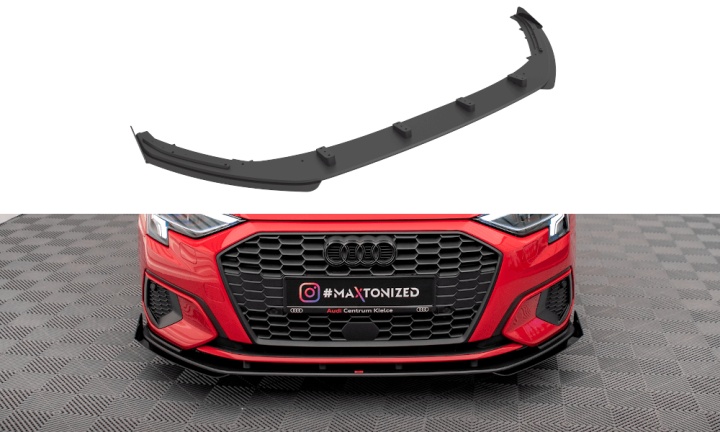 var-AUA38YCNC-FD1B-FSF1G Audi A3 8Y 2020+ Street Pro Frontsplitter + Splitters V.1 Maxton Design 