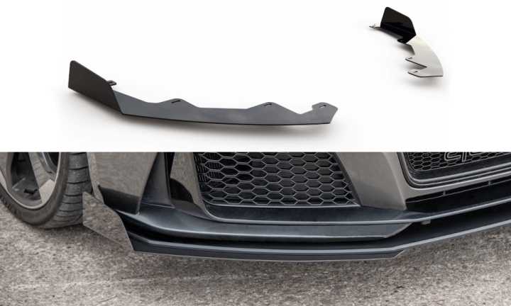 var-AURS38VCNC-FSF1A Audi RS3 8V 2015-2016 Add-On Splitters Maxton Design