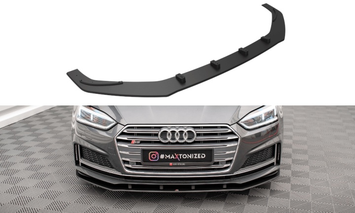 var-AUS52SLINECNC-FD1B Audi S5/A5 S-Line Coupe 2017-2019 Street Pro Frontsplitter V.1 Maxton Design 