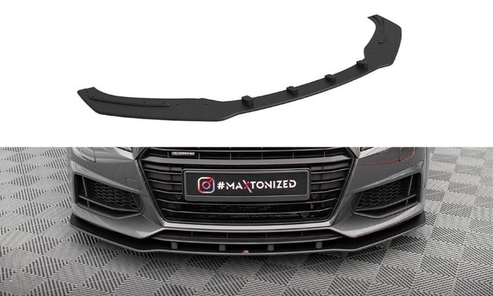 Audi TT S / S-Line 8S 2014-2018 Street Pro Frontläpp / Frontsplitter Maxton Design i gruppen Bilmodeller / Audi / TT (8J) 2006-2014 & TT (8S) 2014+ / Styling / Frontspoiler hos DDESIGN AB (var-AUTT3SLINECNC-FD1B)