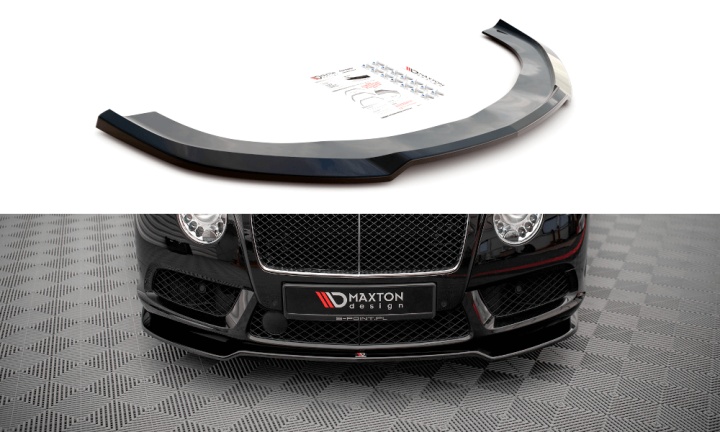 var-BE-CO-GT-1F-FD1T Bentley Continental GT V8 S Mk2 2014-2016 Frontsplitter V.1 Maxton Design 