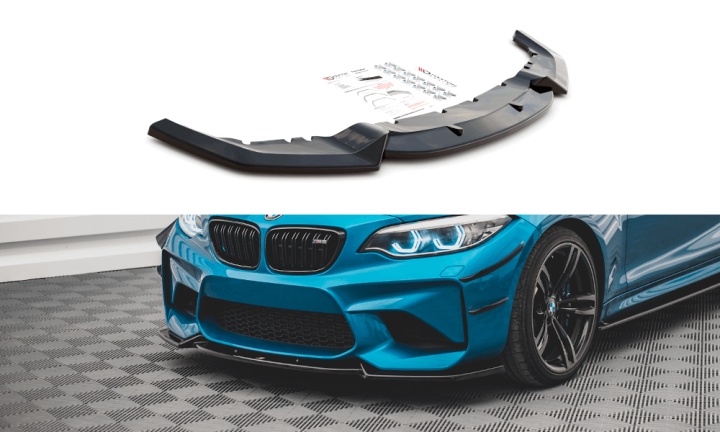 var-BM-2-87-M-FD2T BMW M2 F87 2016-2021 Frontsplitter V.2 Maxton Design 