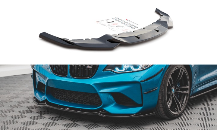 var-BM-2-87-M-FD3T BMW M2 F87 2016-2021 Frontsplitter V.3 Maxton Design 