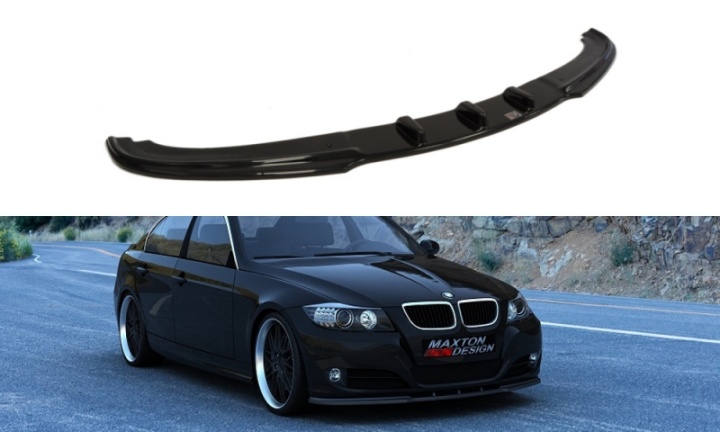 var-BM-3-90F-FD1T BMW 3-Serie E90/E91 LCI 2008-2011 Frontsplitter V.1 Maxton Design 