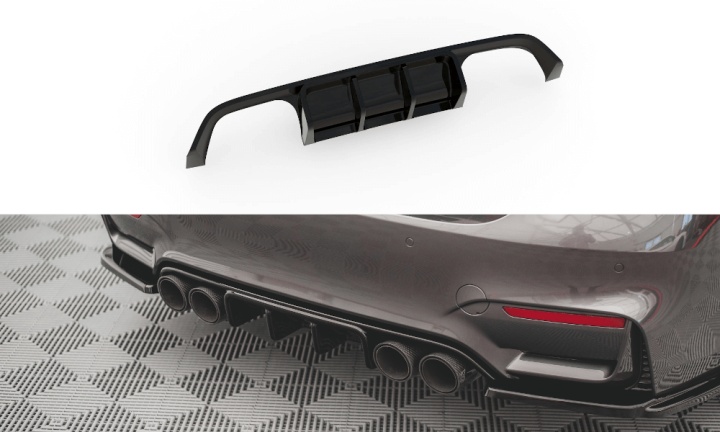 var-BM-4-82-M-RS1T BMW M4 F82 2014-2020 Diffuser V.1 Maxton Design