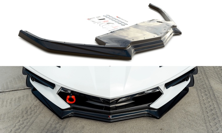 var-CH-CO-C8-FD2T-FD2RT Chevrolet Corvette C8 2020+ Frontsplitter V.1 Maxton Design 