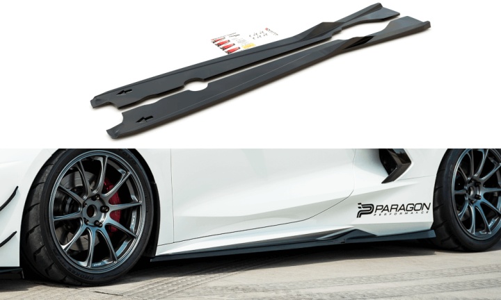 Chevrolet Corvette C8 2020+ Sidoextensions V.1 Maxton Design i gruppen Välj bilmodell / Chevrolet / Corvette C8 2020+ hos DDESIGN Scandinavia AB (CH-CO-C8-SD2G)