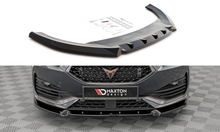 var-CU-LE-1-FD1T Seat Leon Cupra Mk4 2020+ Frontsplitter V.1 Maxton Design 