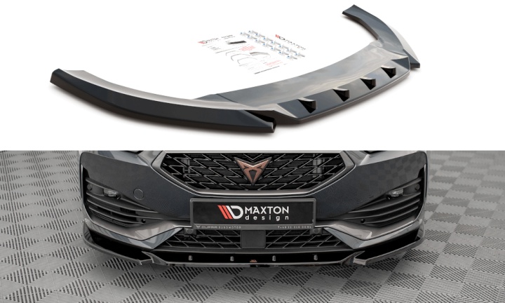 var-CU-LE-1-FD3T Seat Leon Cupra Mk4 2020+ Frontsplitter V.3 Maxton Design 