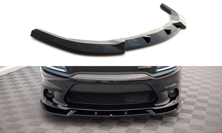 var-DO-CH-2-SRT-FD2T Dodge Charger SRT Mk7 Facelift 2014+ Frontsplitter V.2 Maxton Design 