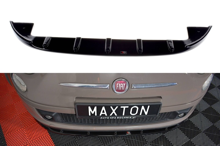 var-FI-500-FD1T Fiat 500 2007-2014 Frontsplitter V.1 Maxton Design 