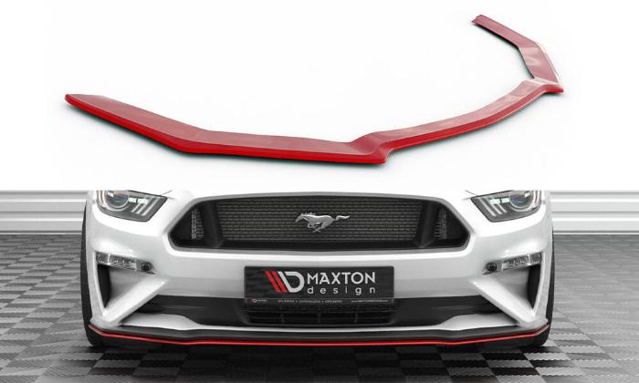Ford Mustang 2017-2023 Frontsplitter V.2 Maxton Design i gruppen Bilmodeller / Ford / Mustang 18-23 / Styling hos DDESIGN AB (var-FO-MU-6F-FD2G)