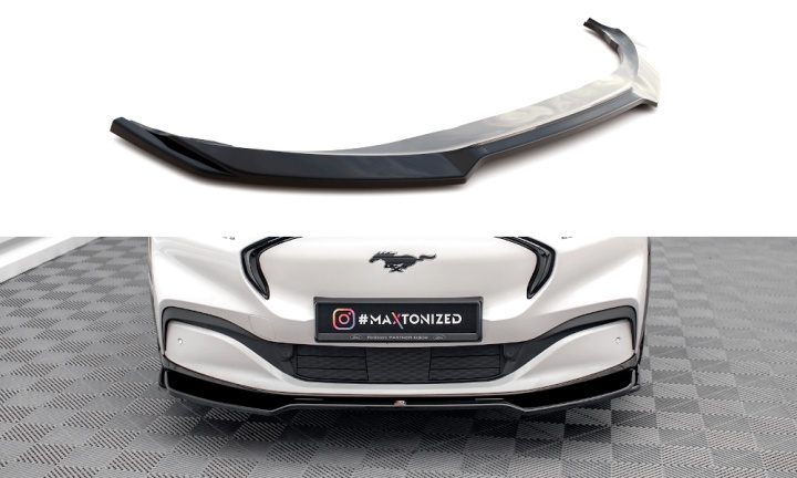 var-FO-MU-MACHE-1-FD2T Ford Mustang Mach-E Mk1 2020+ Frontsplitter V.2 Maxton Design 