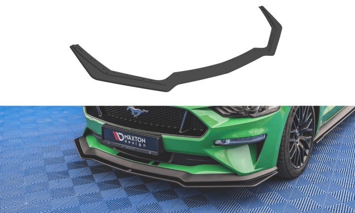 var-FOMU6FGTCNC-FD1B Ford Mustang MK6 Facelift 2017+ Street Pro Frontsplitter V.1 Maxton Design 