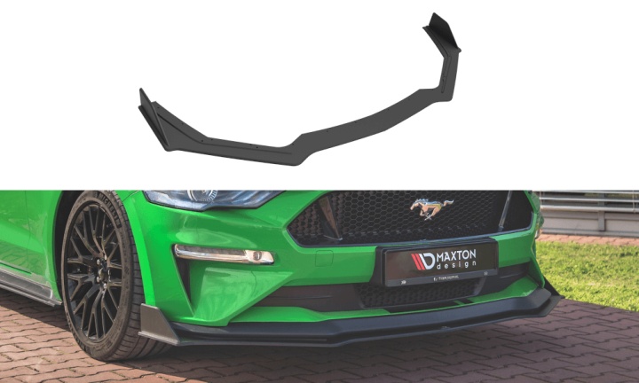 var-FOMU6FGTCNC-FD2B Ford Mustang MK6 Facelift 2017+ Street Pro Frontsplitter V.2 Maxton Design 