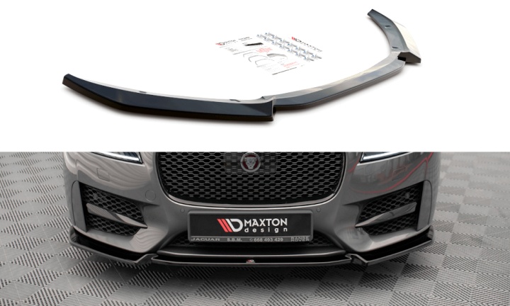 var-JA-XF-2-RSPORT-FD2T Jaguar XF R-Sport Mk2 2015-2020 Frontsplitter V.2 Maxton Design 