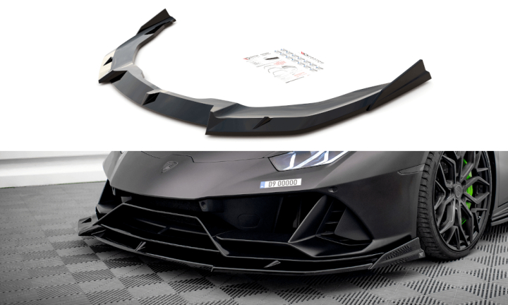 var-LA-HU-EVO-1-FD1T-FD1R Lamborghini Huracan EVO 2020+ Frontsplitter V.1 Maxton Design 