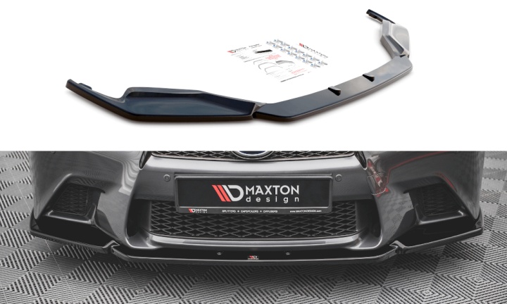 var-LE-GS-4-FSPORT-FD1T Lexus GS F Sport MK4 (L10) 2012-2015 Frontsplitter V.1 Maxton Design 