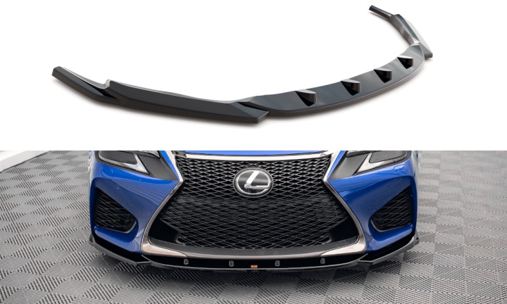 var-LE-GSF-4F-FD2T Lexus GS F Mk4 Facelift 2015-2020 Frontsplitter V.2 Maxton Design 