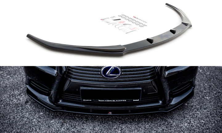 var-LE-LS-4F-FD1T Lexus LS MK4 Facelift 2012-2017 Frontsplitter V.1 Maxton Design 