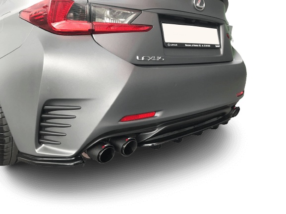 var-LE-RC-1-RD1-RD2T Lexus RC 2014-2018 Bakre Splitter (Med Splitters) V.1 Maxton Design 