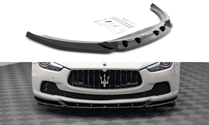 var-MA-GH-1-FD1T Maserati Ghibli Mk3 2013+ Frontsplitter V.1 Maxton Design 