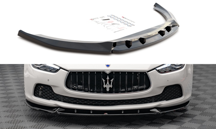 var-MA-GH-1-FD2T Maserati Ghibli Mk3 2013+ Frontsplitter V.2 Maxton Design 