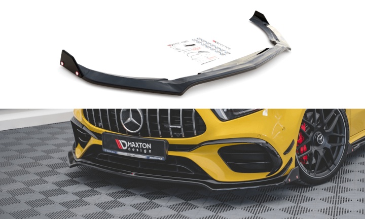 var-ME-A-177-45-FD3T-FSF Mercedes-AMG A45 S 2019+ Frontsplitter + Splitters V.3 Maxton Design 