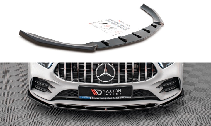 var-ME-A-177-AMGLINE-FD1T Mercedes AMG / AMG-Line A35 W177 2018+ Frontsplitter V.4 Maxton Design 