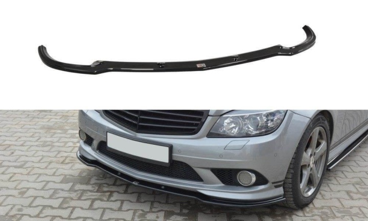 var-ME-C-204-AMGLINE-FD1T Mercedes C-Class W204 AMG-Line 2007-2010 Frontsplitter Maxton Design 