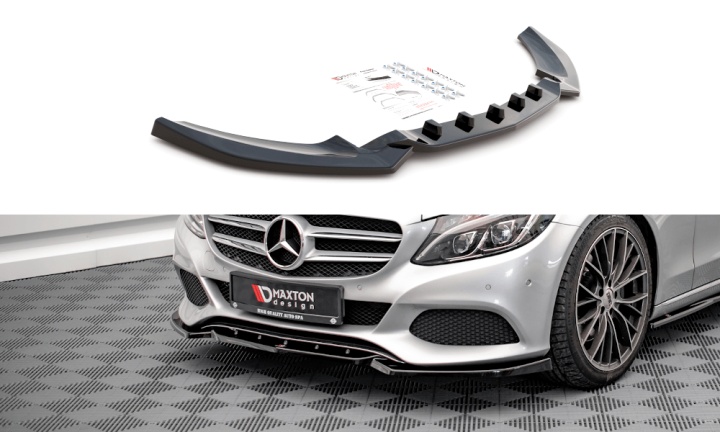 var-ME-C-205-FD1T Mercedes C-Klass W205 2014-2018 Frontsplitter V.1 Maxton Design 