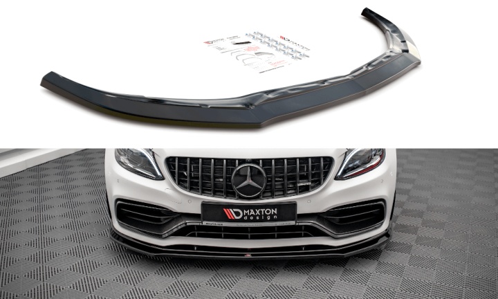 var-ME-C-205F-AMG-C-FD3T Mercedes C63 AMG C205 Coupe Facelift 2018-2021 Frontsplitter V.3 Maxton Design 