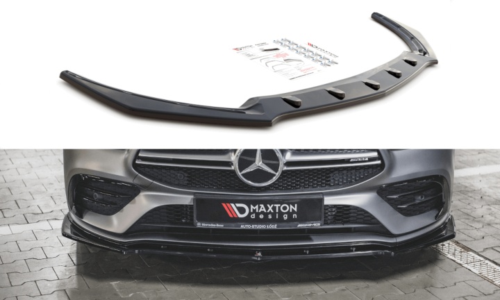 var-ME-CLA-118-35AMG-FD2T Mercedes CLA AMG C118 2019+ Frontsplitter V.2 Maxton Design 