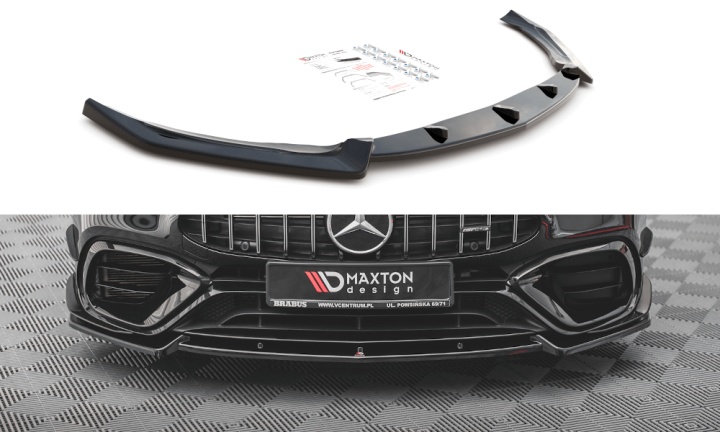 var-ME-CLA-118-45AMG-FD2T Mercedes-AMG CLA 45 Aero C118 2019+ Frontsplitter V.2 Maxton Design 