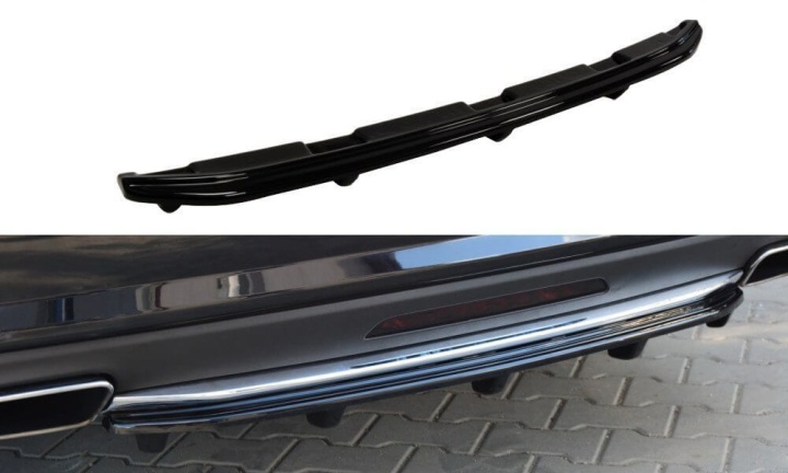 var-ME-CLS-218-RD1-RD2T Mercedes CLS AMG-Line C/W218 2011-2014 Bakre Splitter (Med Splitters) V.1 Maxton Design 