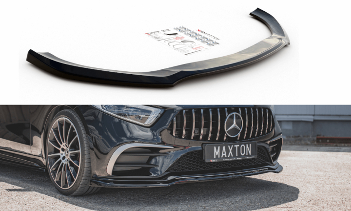 var-ME-CLS-257-AMGLINE-FD Mercedes CLS 53AMG / AMG-Line C257 2018-2021 Frontsplitter V.3 Maxton Design 