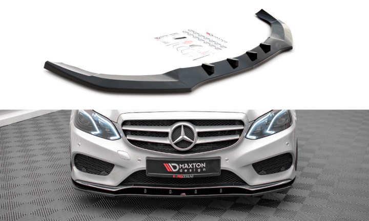 var-ME-E-212F-AMGLINE-FD1 Mercedes E-Klass W212 AMG-Line Facelift 2012-2016 Frontsplitter V.1 Maxton Design 