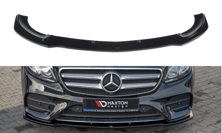 var-ME-E-213-AMGLINE-FD1T Mercedes E43 AMG / AMG-Line 2016+ Frontsplitter V.1 Maxton Design 