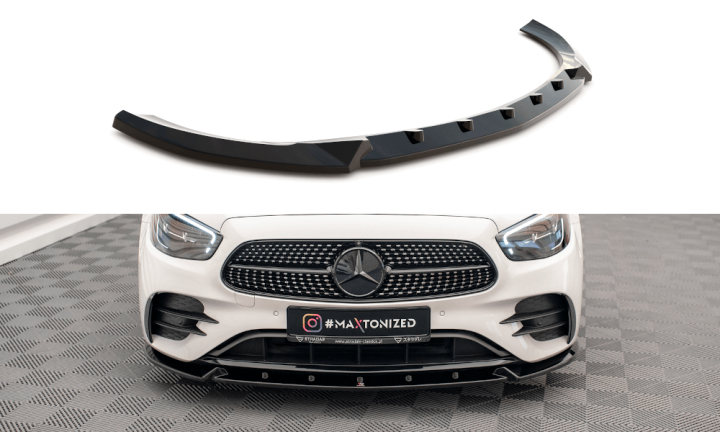 var-ME-E-213F-AMGLINE-FD2 Mercedes E-Klass AMG-Line W213 Facelift 2021+ Frontsplitter V.2 Maxton Design 